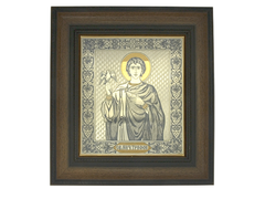 Серебряная икона «Святой мученик Трифон» в рамке